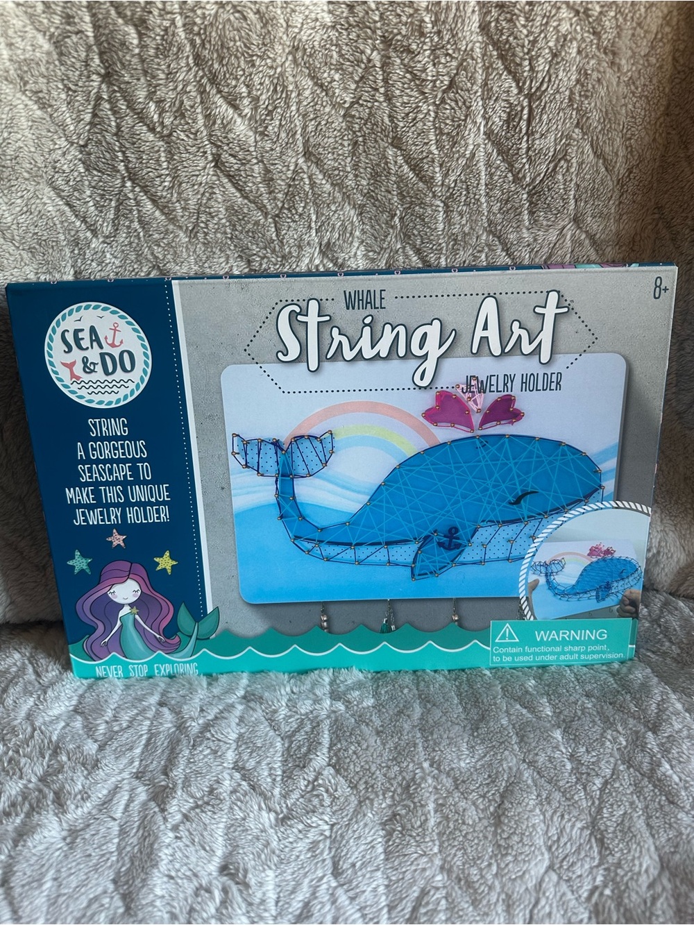 Sea & Do Whale String Art Jewelry Holder - Blue